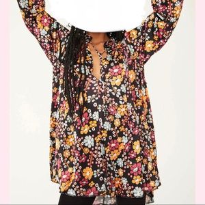 Free People Daisy Jane Mini Dress in Dark Combo